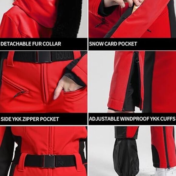 GSOU WOMENS WATERPROOF AND WINDPROOF SNOW SKI SUIT - Picture 9 of 9